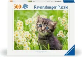 Puzzle Ravensburger 500 dílků Kotě na louce