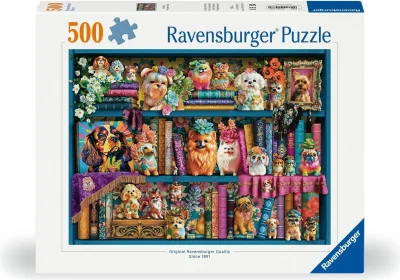 Puzzle Ravensburger 500 dílků Roztomilí porcelánoví mopsíci