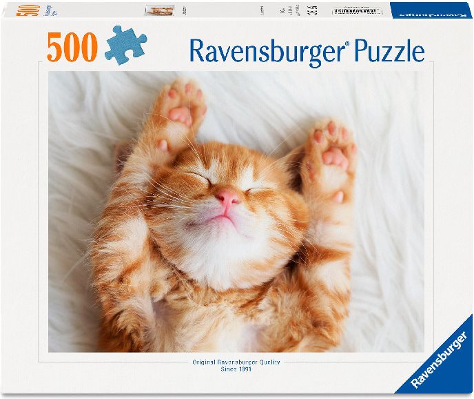 Puzzle Ravensburger 500 dílků Spící chlupáček