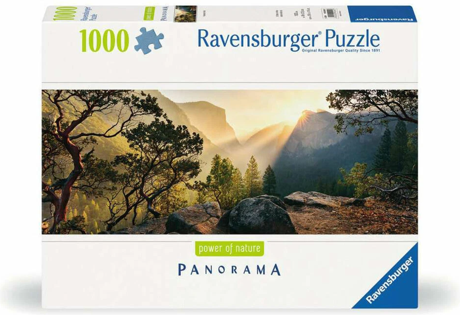 Panoramatické puzzle Ravensburger 1000 dílků Síla přírody: Yosemitský park