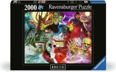 Puzzle Ravensburger 2000 dílků Filmová monstra od Universal Studios