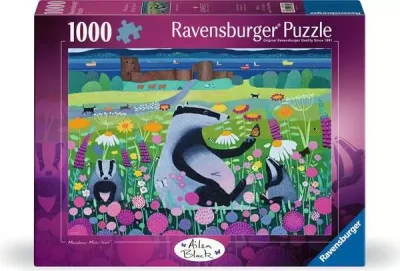 Puzzle Ravensburger 1000 dílků Rošťárny mezi květinami