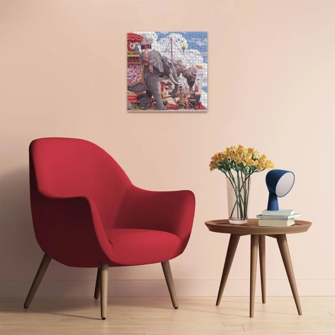 Čtvercové puzzle Ravensburger 750 dílků Art&Soul: Cesta kolem světa za 80 dní