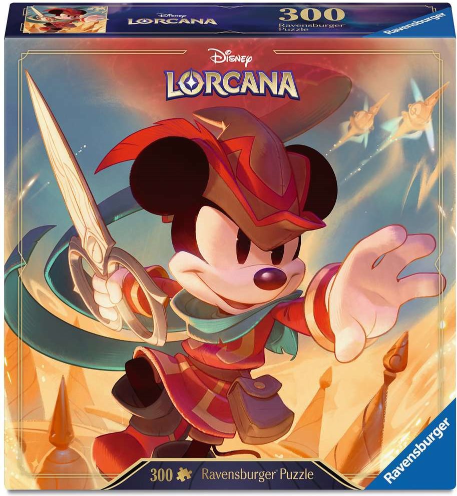 Puzzle Ravensburger 300 dílků Disney Lorcana: Mickey Mouse - Brave Little Tailor
