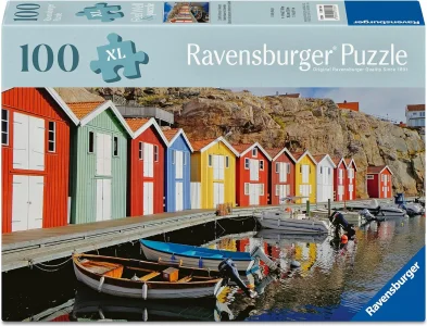 Puzzle Ravensburger 100 dílků XL Barevné domky ve Švédsku