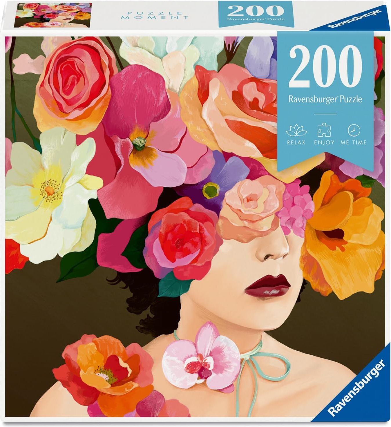 Puzzle Ravensburger 200 dílků Květinová hlava: Růže