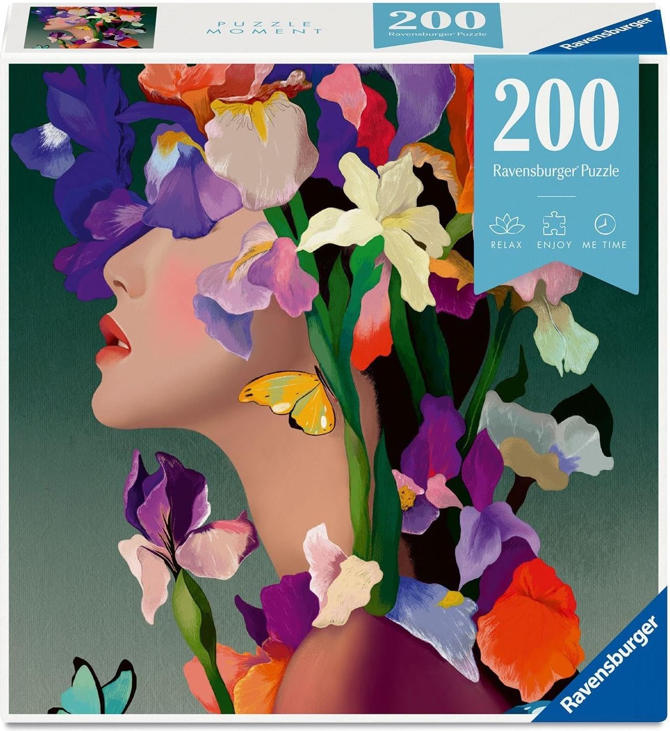 Ravensburger Puzzle Moment Květinová hlava Iris 200 dílků