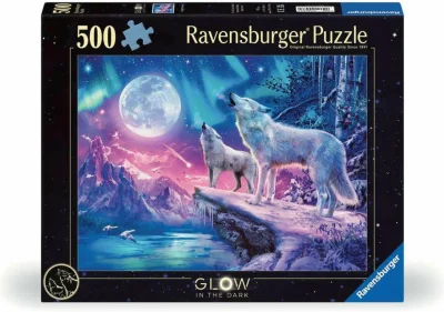 Svítící puzzle Ravensburger 500 dílků Vytí za soumraku