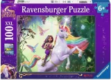 Puzzle pro děti Ravensburger 100 dílků XXL Jednorožčí akademie: Sophia a Wildstar