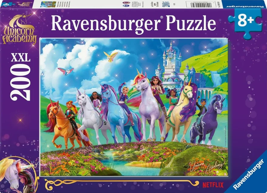 Puzzle pro děti Ravensburger 200 dílků XXL Jednorožčí akademie