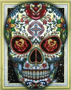 Diamantové malování Norimpex 40x30 cm Lebka 7D