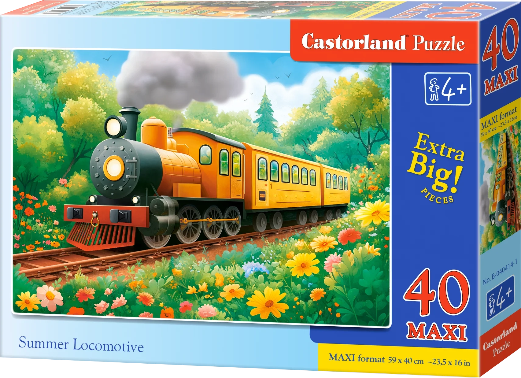 Castorland puzzle lokomotiva v létě MAXI 40 dílků