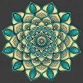 Diamantové malování Norimpex 30x30 cm Tyrkysová mandala klidu 7D