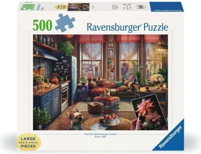 Puzzle Ravensburger 500 větších dílků Útulný boho ateliér