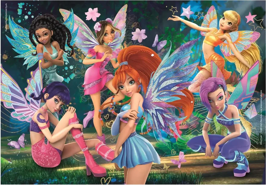 Puzzle pro děti Clementoni 104 dílků SUPER Winx Club: Magické vílí přátelství
