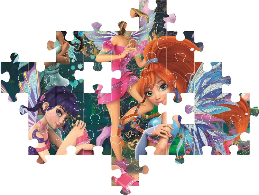Puzzle pro děti Clementoni 104 dílků SUPER Winx Club: Magické vílí přátelství