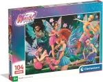 Puzzle pro děti Clementoni 104 dílků SUPER Winx Club: Magické vílí přátelství