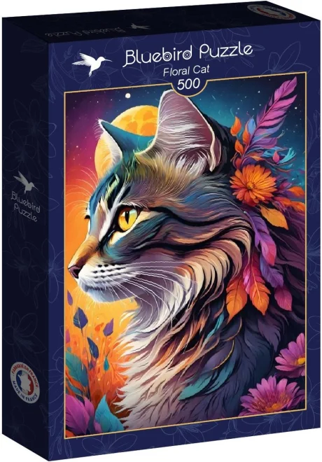 Puzzle BLUEBIRD 500 dílků Květinová kočka