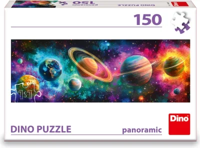 Panoramatické puzzle Dino 150 dílků Barevné planety