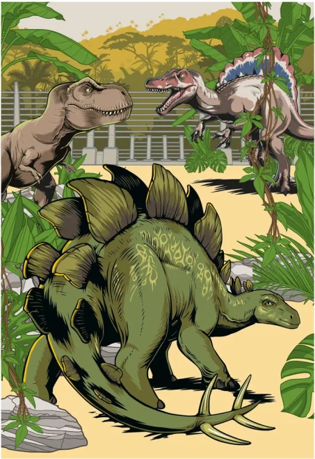 Puzzle pro děti Dino 24+48 dílků Jurský svět 2v1