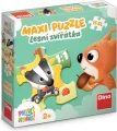 Maxi puzzle pro děti Dino 15 XL dílků První hraní: Lesní zvířátka