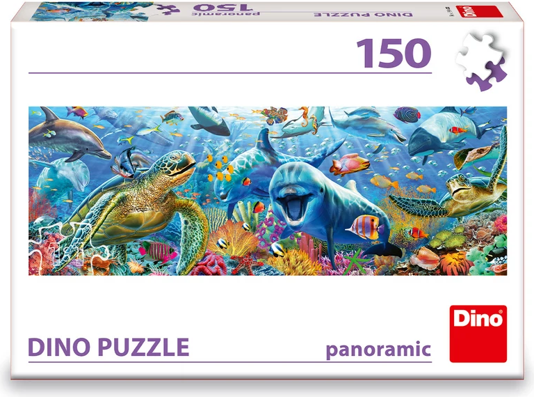 Panoramatické puzzle Dino 150 dílků Mořský život