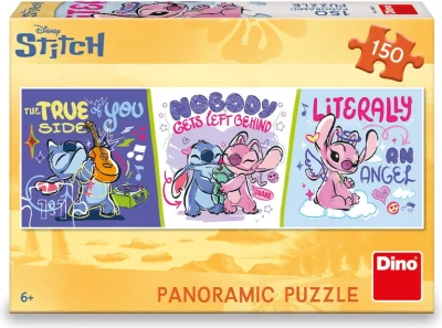 Panoramatické puzzle Dino 150 dílků Stitch relaxuje
