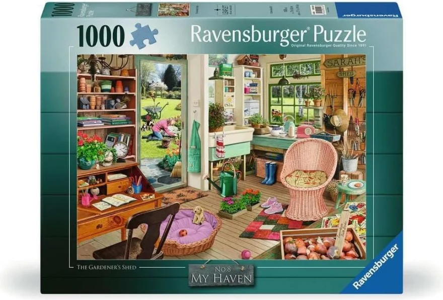 Puzzle Ravensburger 1000 dílků My Haven č. 8 - Zahradní domek