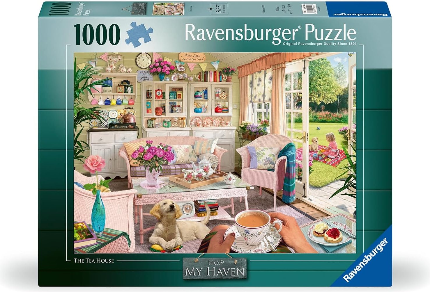 Puzzle Ravensburger 1000 dílků My Haven č. 9 - Čajovna
