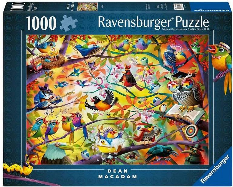RAVENSBURGER Puzzle Zaneprázdnění ptáci 1000 dílků
