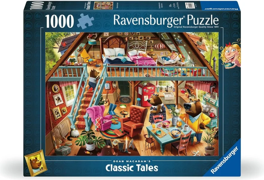 Puzzle Ravensburger 1000 dílků Přistižena! (Mášenka a tři medvědi)