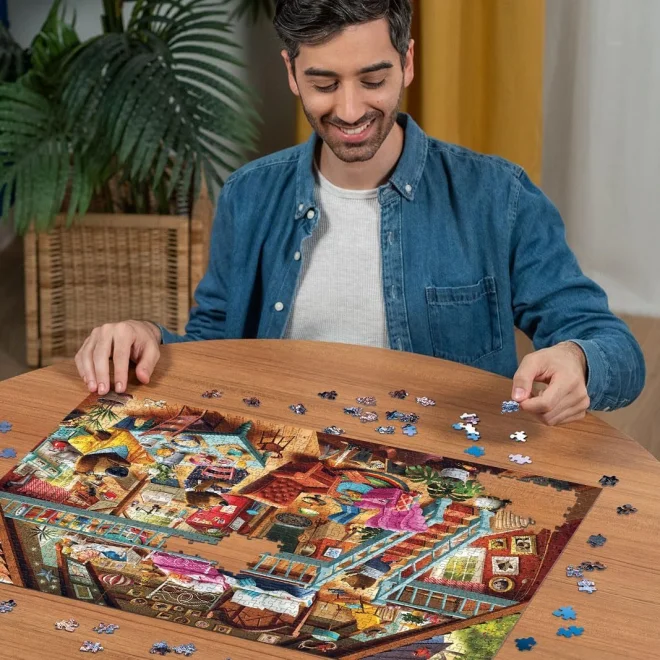 Puzzle Ravensburger 1000 dílků Přistižena! (Mášenka a tři medvědi)