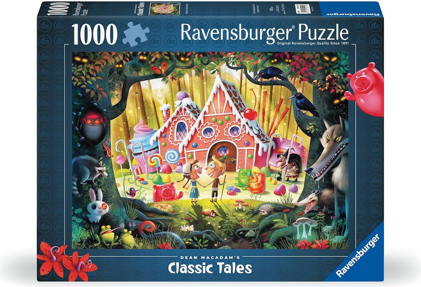 Puzzle Ravensburger 1000 dílků Jeníčku a Mařenko, dejte si pozor! (Perníková chaloupka)