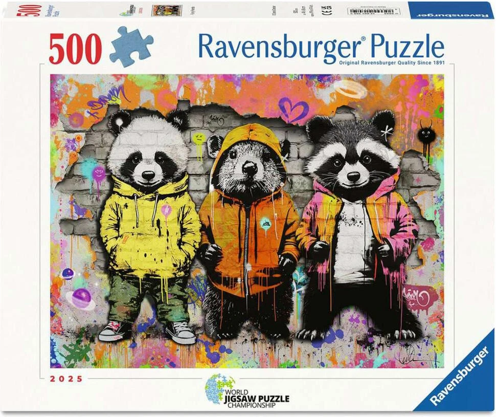 Puzzle Ravensburger 500 dílků Chlupatí přátelé