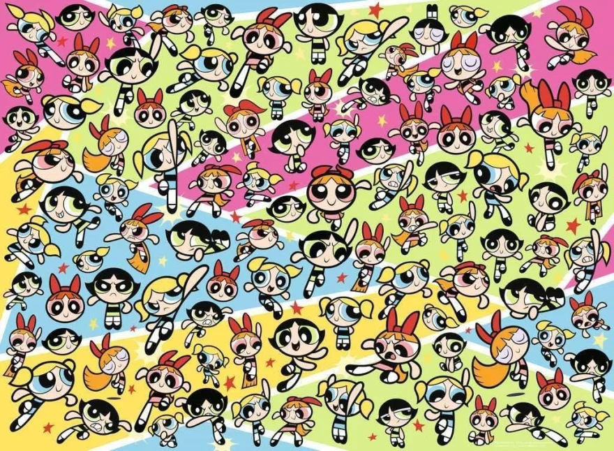 Puzzle Ravensburger 500 dílků Challenge: Raketové holky (The Powerpuff Girls)