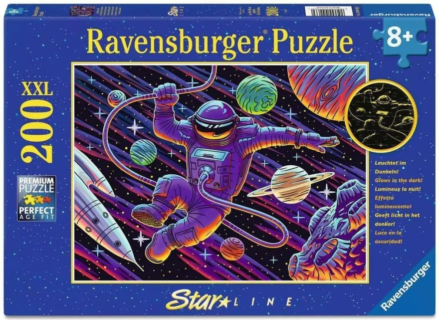 Svítící puzzle Ravensburger 200 XXL dílků Star Line: Vesmírné dobrodružství