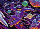 Svítící puzzle Ravensburger 200 XXL dílků Star Line: Vesmírné dobrodružství