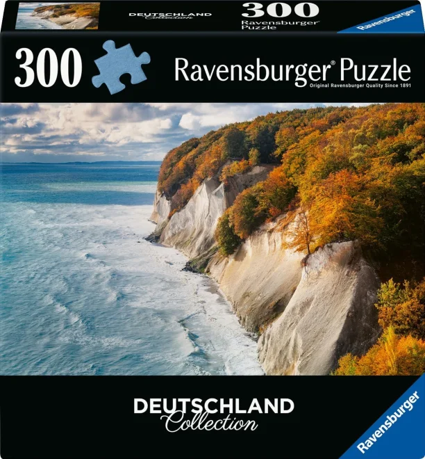 Puzzle Ravensburger 300 dílků Německo: Křídové skály na Rujáně