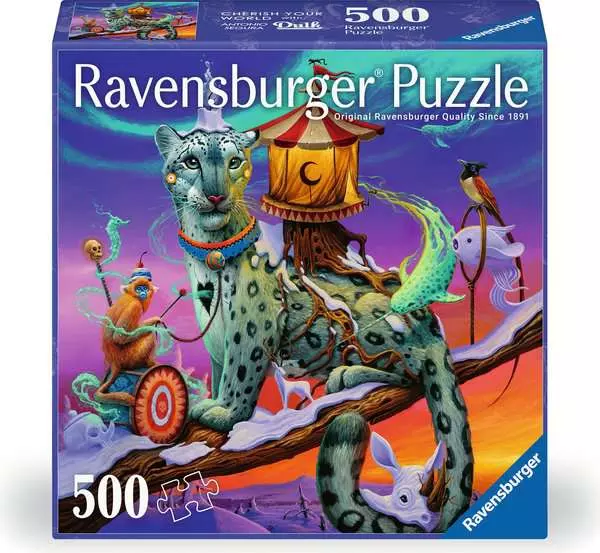 Čtvercové puzzle Ravensburger 500 dílků Magický irbis