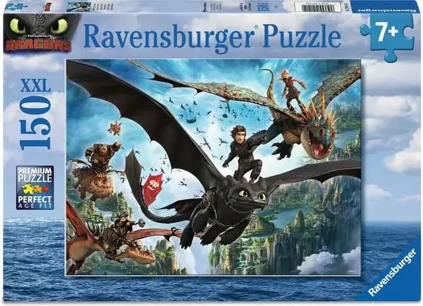 Puzzle pro děti Ravensburger 150 dílků XXL Jak vycvičit draka