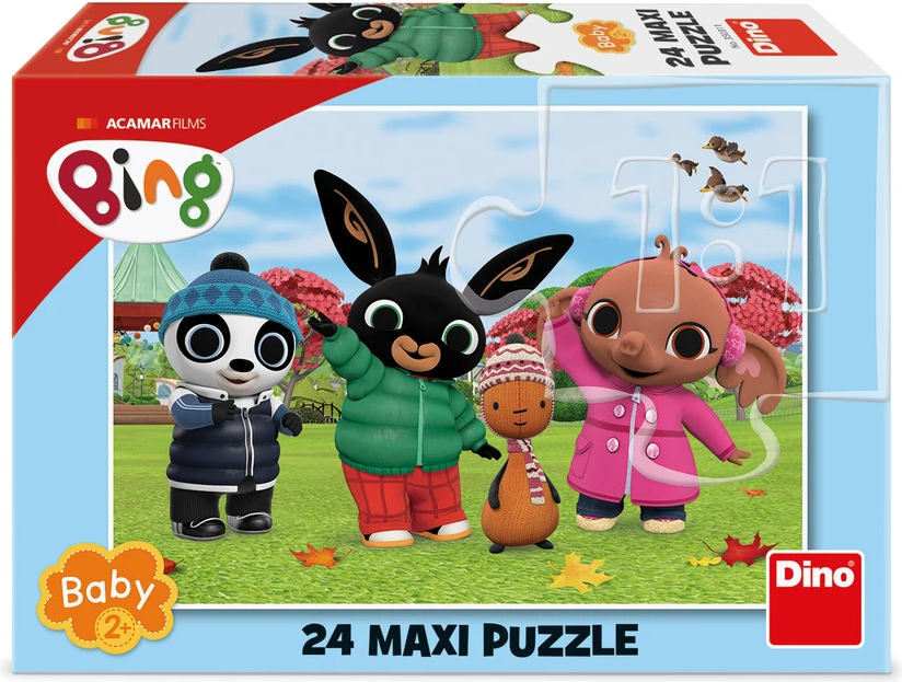Puzzle pro děti Dino 24 MAXI dílků Bing na podzim