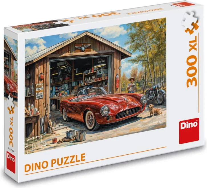 Puzzle Dino 300 XL dílků Jaguár v garáži