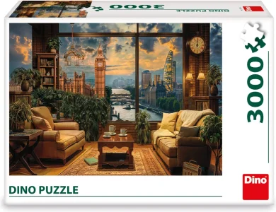 Puzzle Dino 3000 dílků Malovaný Londýn