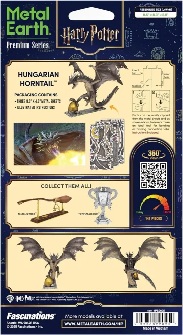 METAL EARTH  3D puzzle Premium Series - Harry Potter: Maďarský trnoocasý drak