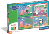 Puzzle pro děti Clementoni sada 4v1 Prasátko Peppa 12,16,20,24 dílků
