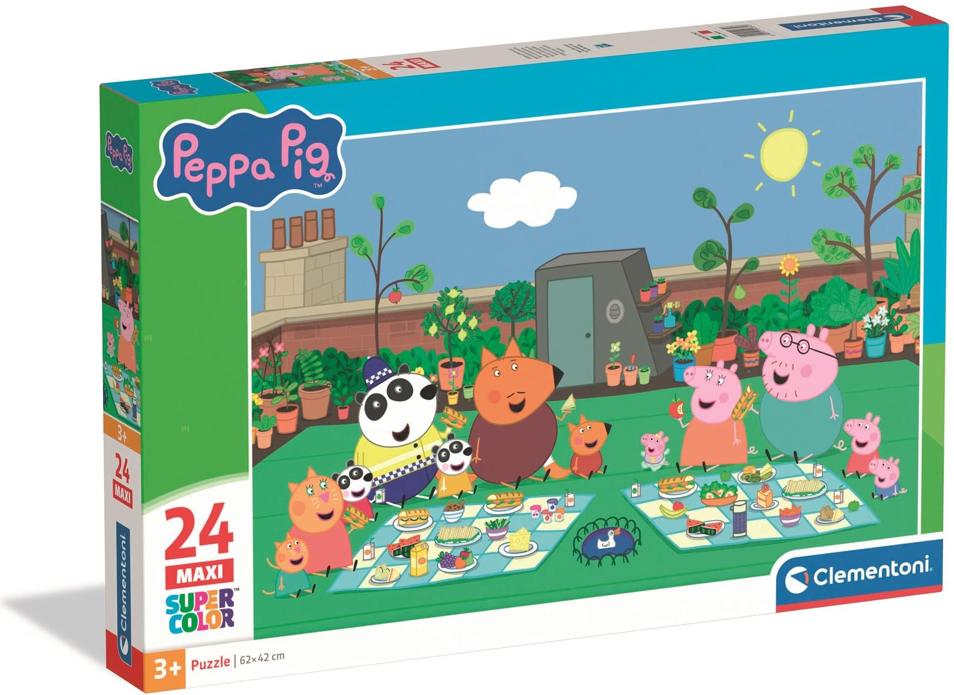 Puzzle pro děti Clementoni 24 MAXI dílků Prasátko Peppa: Piknik s přáteli