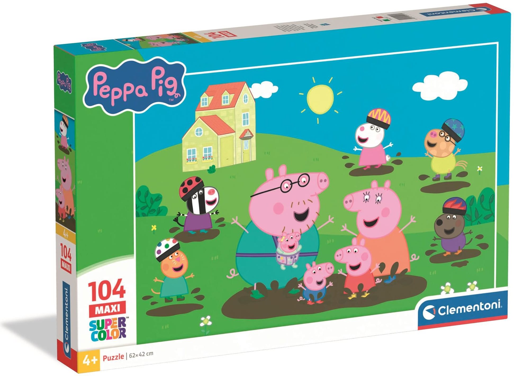Clementoni puzzle Prasátko Peppa MAXI 104 dílků