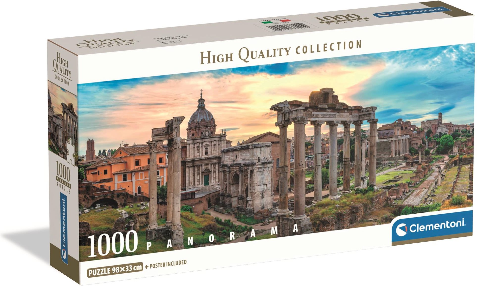 Panoramatické puzzle Clementoni 1000 dílků Soumrak nad věčným impériem