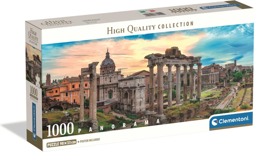 Panoramatické puzzle Clementoni 1000 dílků Soumrak nad věčným impériem
