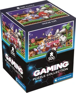 Puzzle Clementoni 500 dílků CUBE Gaming Collection: Sonic 64-bit Intro
